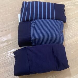 SEPARATEC Bamboo Rayon Breathable Boxer Briefs 3 Pack, Blues/Black, Small, NWT